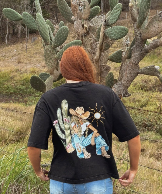 Sundazed Cowgirl Box Crop Tee (COMING SOON)