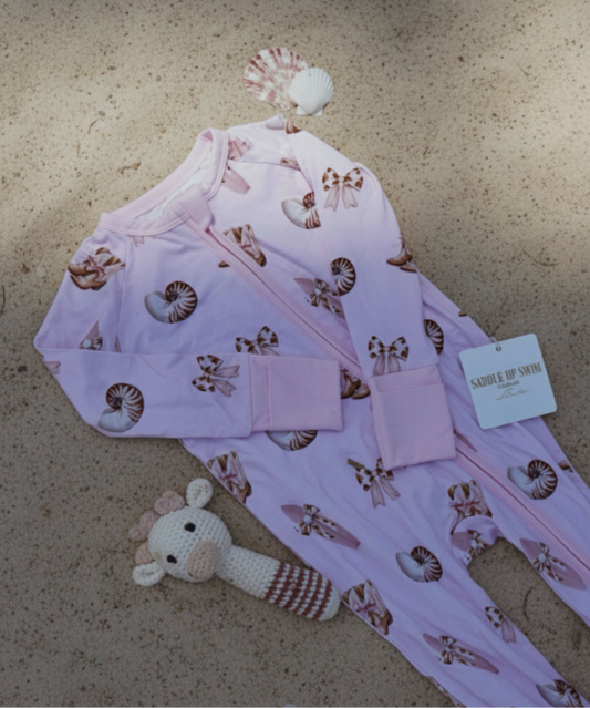 Coastal Cowgirl Onesie- Pink