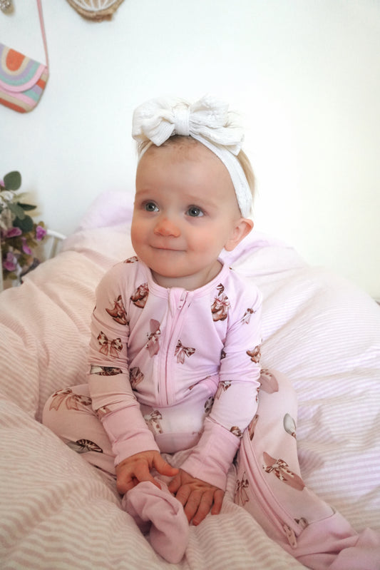 Coastal Cowgirl Onesie- Pink