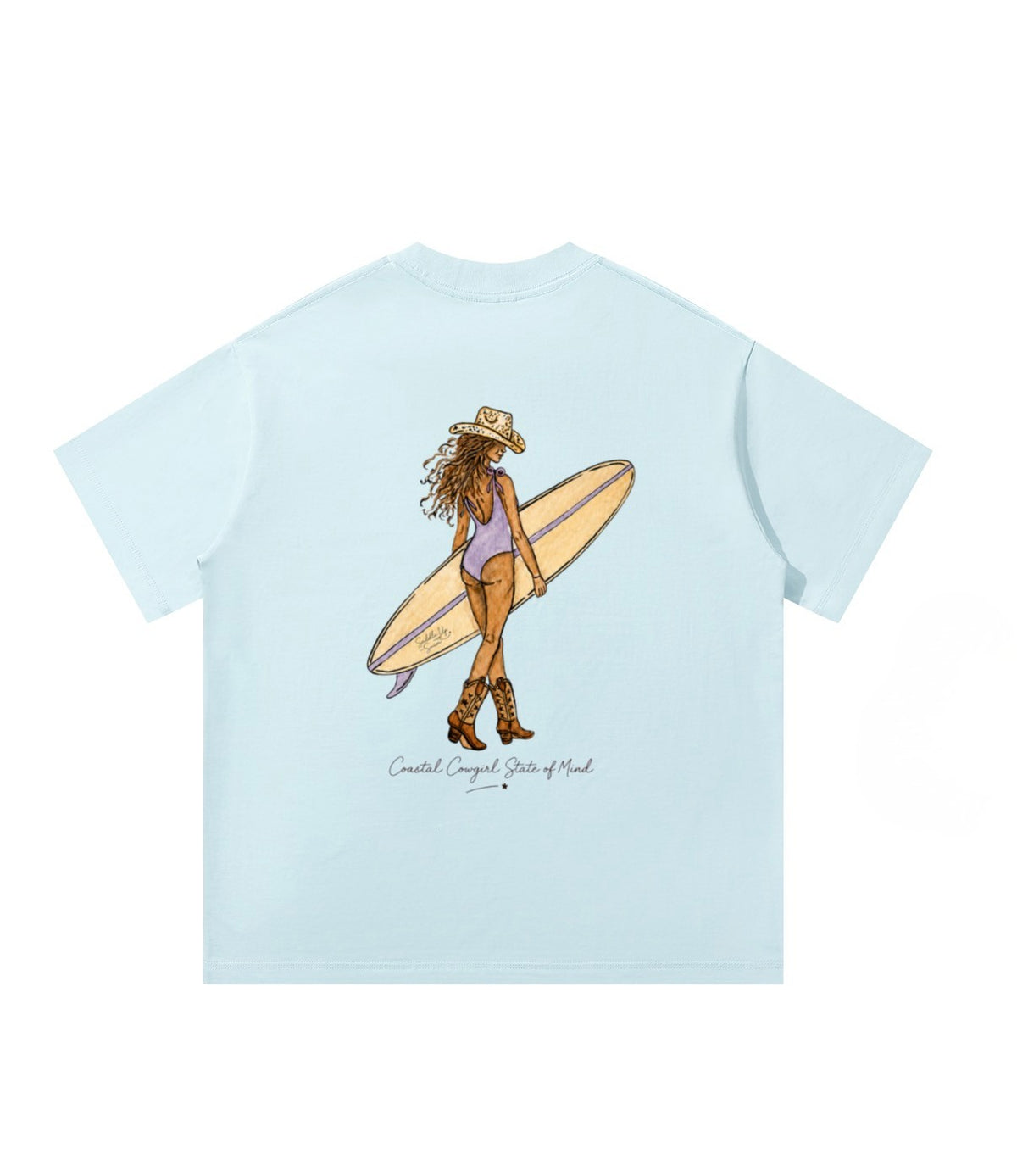 Surfer Cowgirl- Sky Blue