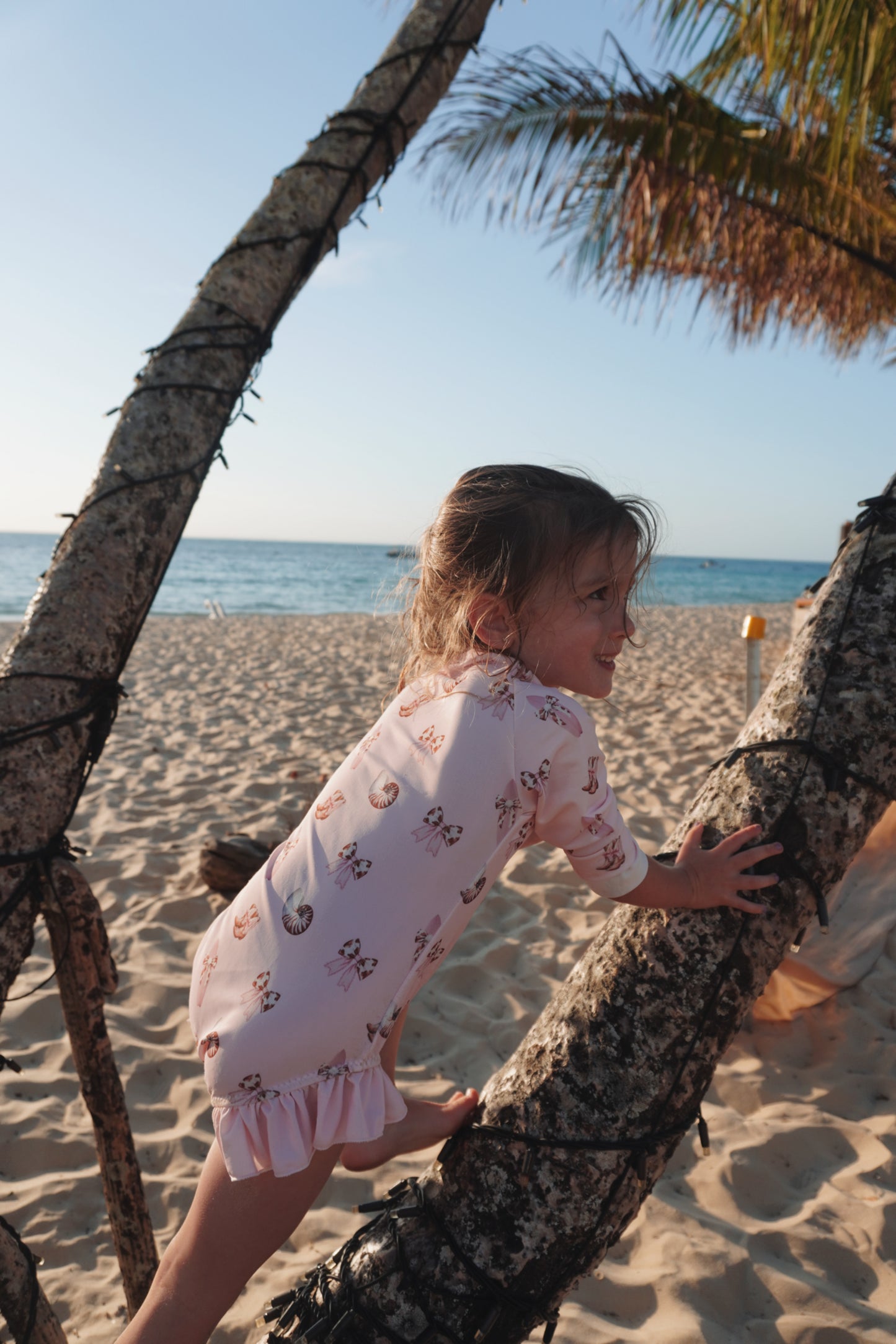 One Piece Long Sleeve Swimsuit- Coastal Cowgirl