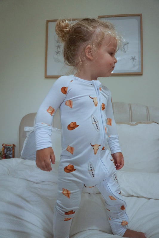 Coastal Cowboy Onesie- Blue