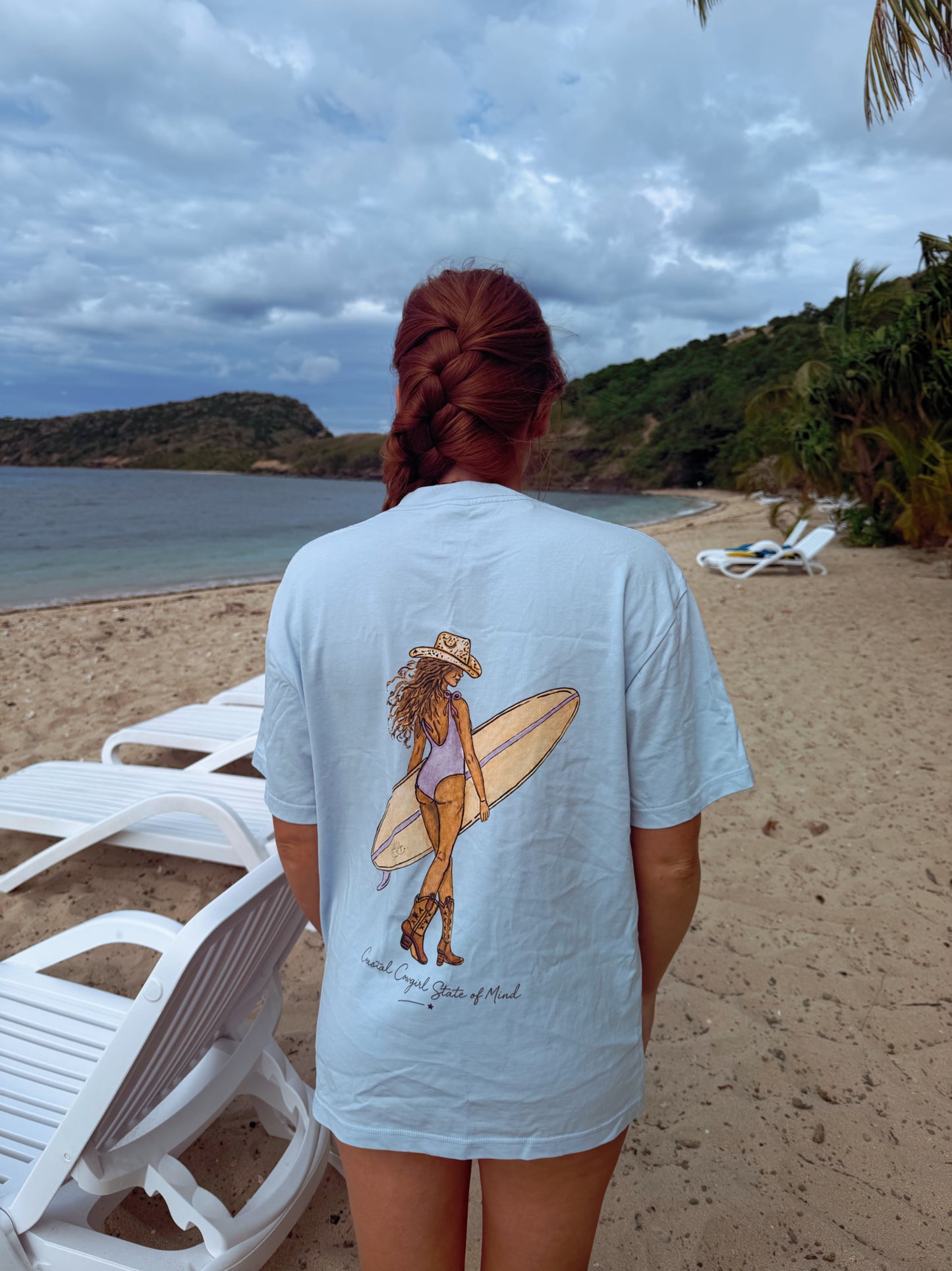 Surfer Cowgirl- Sky Blue